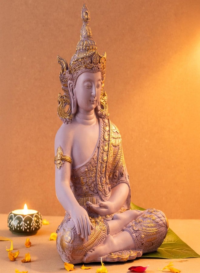 The Advitya تمثال بوذا أدفيتيا لتزيين المنزل | تمثال بوذا/غوتاما بوذا/شاكياموني، قطعة فنية رائعة لمنزل جديد، هدية عيد ميلاد، هدية للشركات | قطع ديكور منزلية لغرفة المعيشة (وردي فاتح) - Image 2